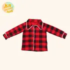 Kids Custom Baby Clothes Clothing Spring And Autumn Plaid Long Sleeve Tops For Kids