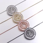 Charm Diamond Charm CZ Zircon 26 Letter Initial Necklace Diamond Crystal Letter Pendant Necklace For Women