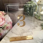 Wedding Custom Place Card Mirror Clear Wedding Standing Acrylic Wedding Table Number