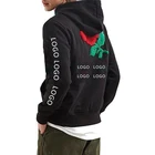 100 100 % Cotton Hoodie Custom Hoodie With Embroidery Clothing 100 Cotton Black Men's Embroidered Hoodie Sweatshirts
