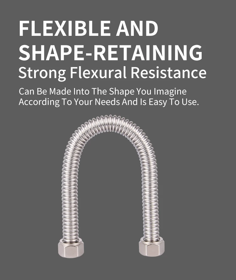 304 Stainless Steel Corrugated Hose Flexible Metal Pipe for Gas Water High Temperature Resistance Durable supplier