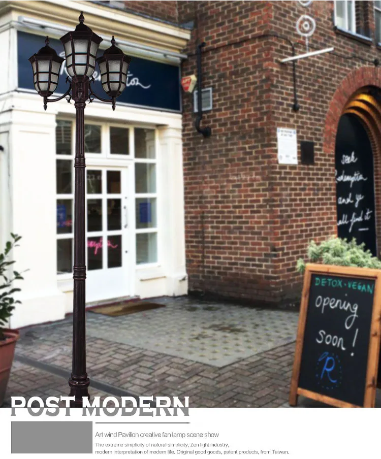 European Small Lantern Post Lights Outdoors Led Street Light for homes 120 volt Villa Garden Landscape Garden