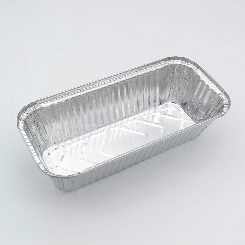 product tia ca55 10 inch shallow rectangular box thermos disposable with lid aluminum foil food container-2