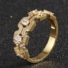 Zircon Star European And American Popular Gold-plated 3A Zircon Ring Gold-plated Star Hip-hop Men's Ring