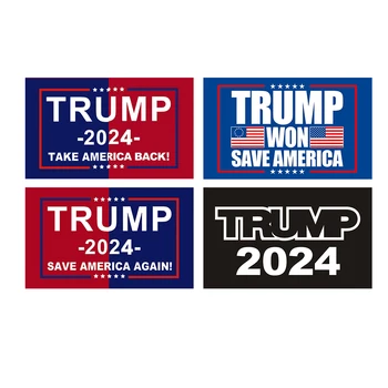 24 Fast Deliver Wholesale all design 100% polyester Trump flags stock silk screen printing 3x5 FT 2024 Trump flag