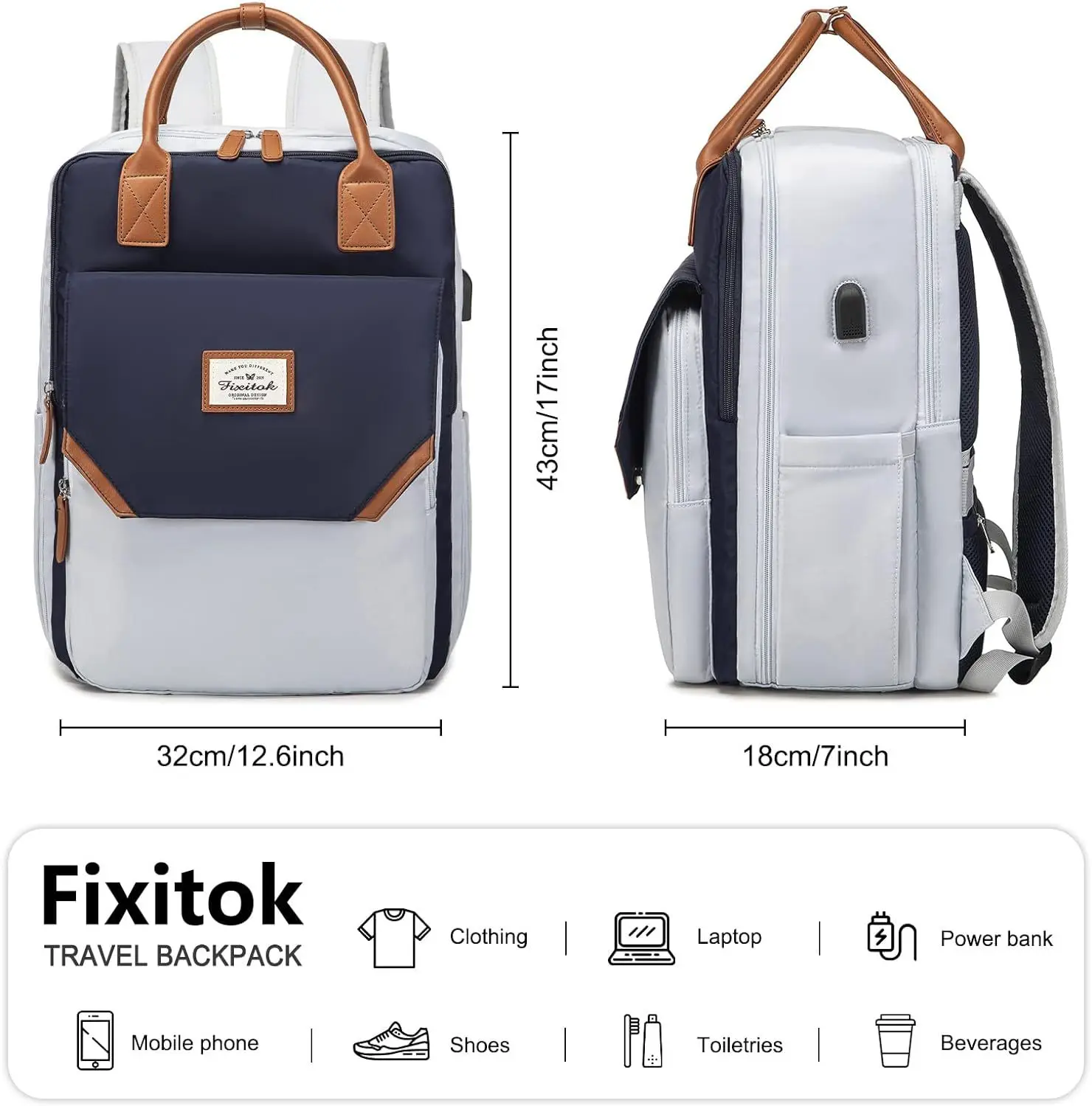 Backpack student schoolbag travel luggage bag can be used for a multi-purpose computer fashion convenient