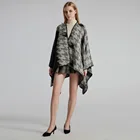 Grid Scarf 2021 Latest Design Winter Swallow Grid Jacquard Fashionable Custom Wool Scarf Wrap