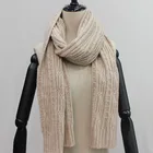 Long Scarf Wholesale Nepyarn Cotton Cable Knitting Long Scarf High Quality Knit Scarf