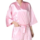 Bath Customized Hair Salon Robes Custom Logo Salon Women Bath Spa Hair Cutting Pink Kimono Robe