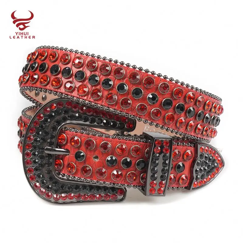 Leather belt BB SIMON Red size S International in Leather - 28862130