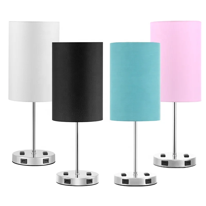 3 Way Dimmable Touch Control Table Lamp With 2 Usb Port&2 Ac 