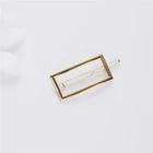 Natural Stone 2020 Retro Fashion Women Girls Metal Circle Hair Clips Natural Stone Hairpins Barrettes