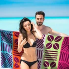 Jacquard Towel Low MOQ 100% Cotton Luxury Jacquard Beach Towel