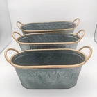 Emerald High Quality YZS-Emerald LG Iron Flowerpot Emerald Type Metal Flower Pot