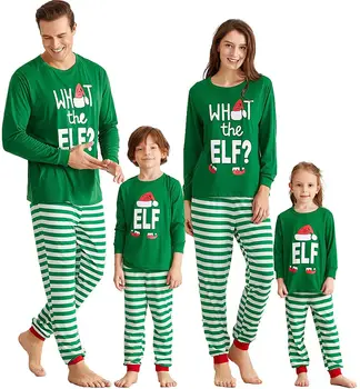 Matching family Christmas pajamas wholesale family matching pajamas cotton polyester Christmas pajamas sets