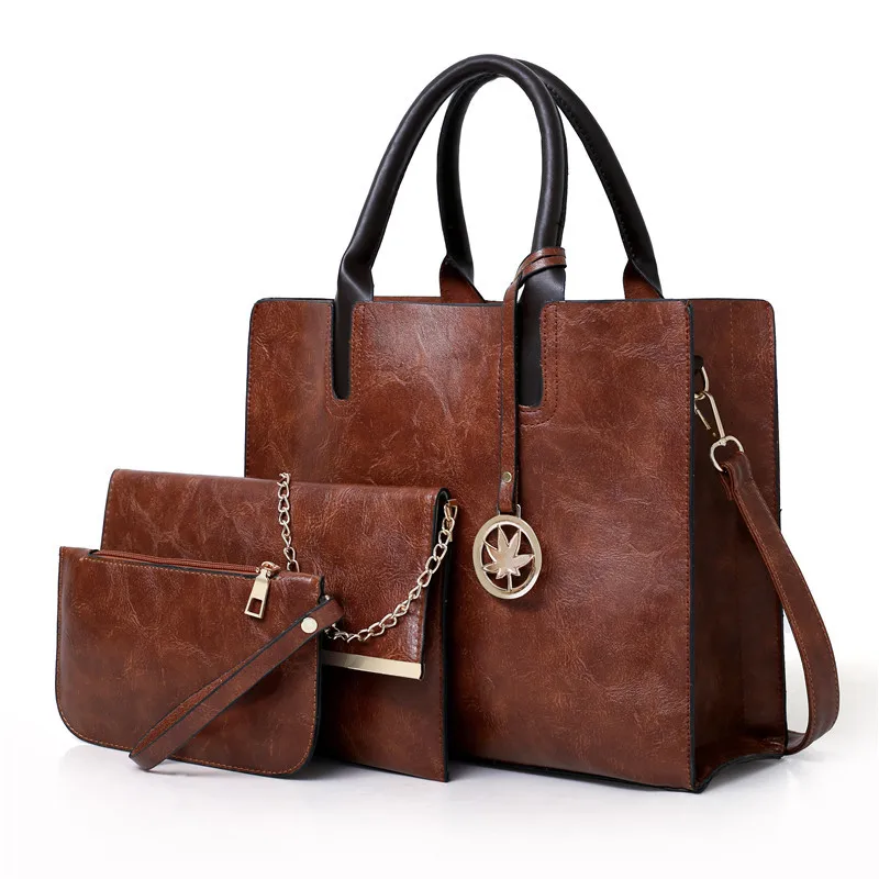 High Quality borse 3Pcs Set Vegan Leather Bag Tote Bags Purses And Handbags For Women
