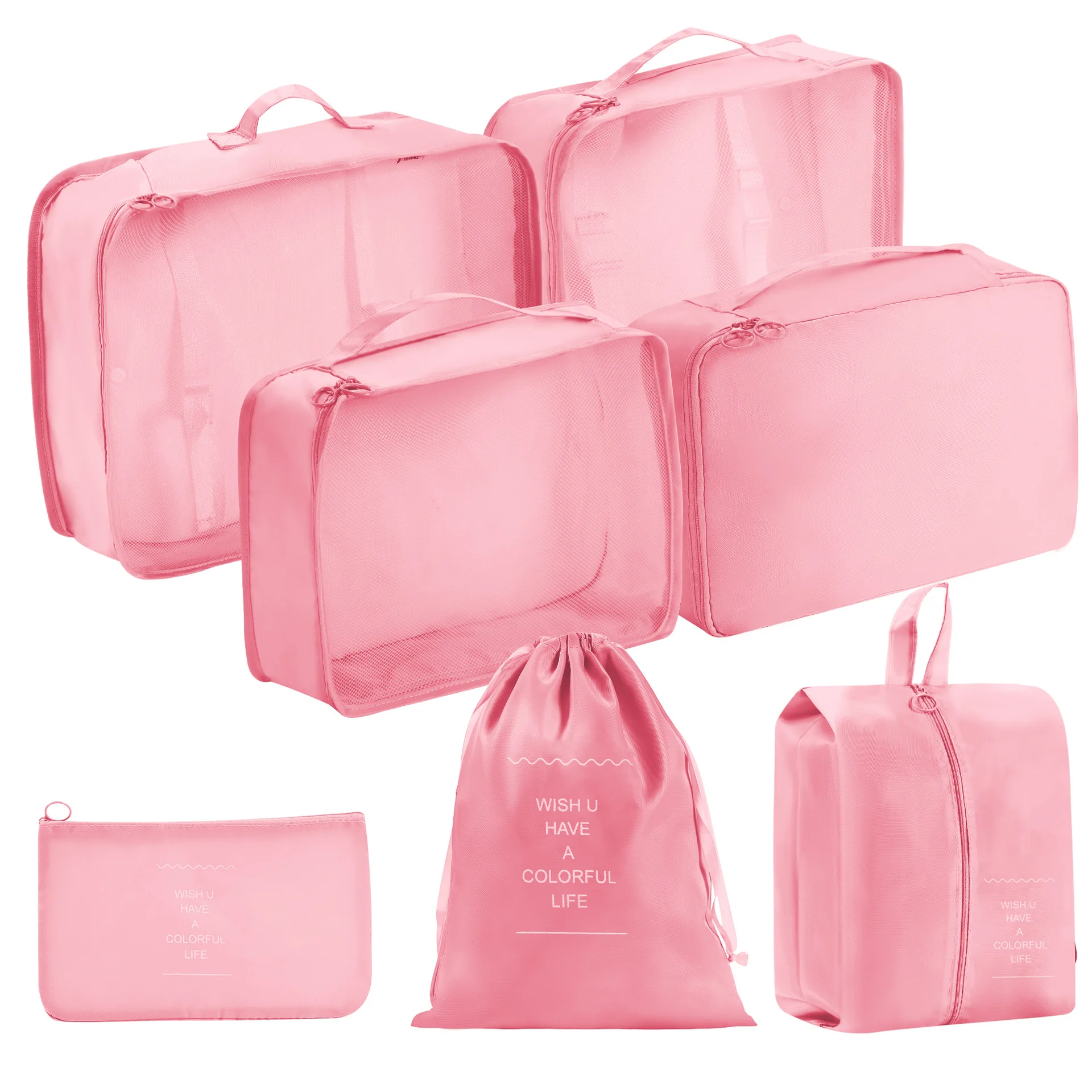 7 PCS Set Portable Travel Storage Bag Set Luggage Packing Bag for Traveling Clothes Shoes Storage Organizer Bag