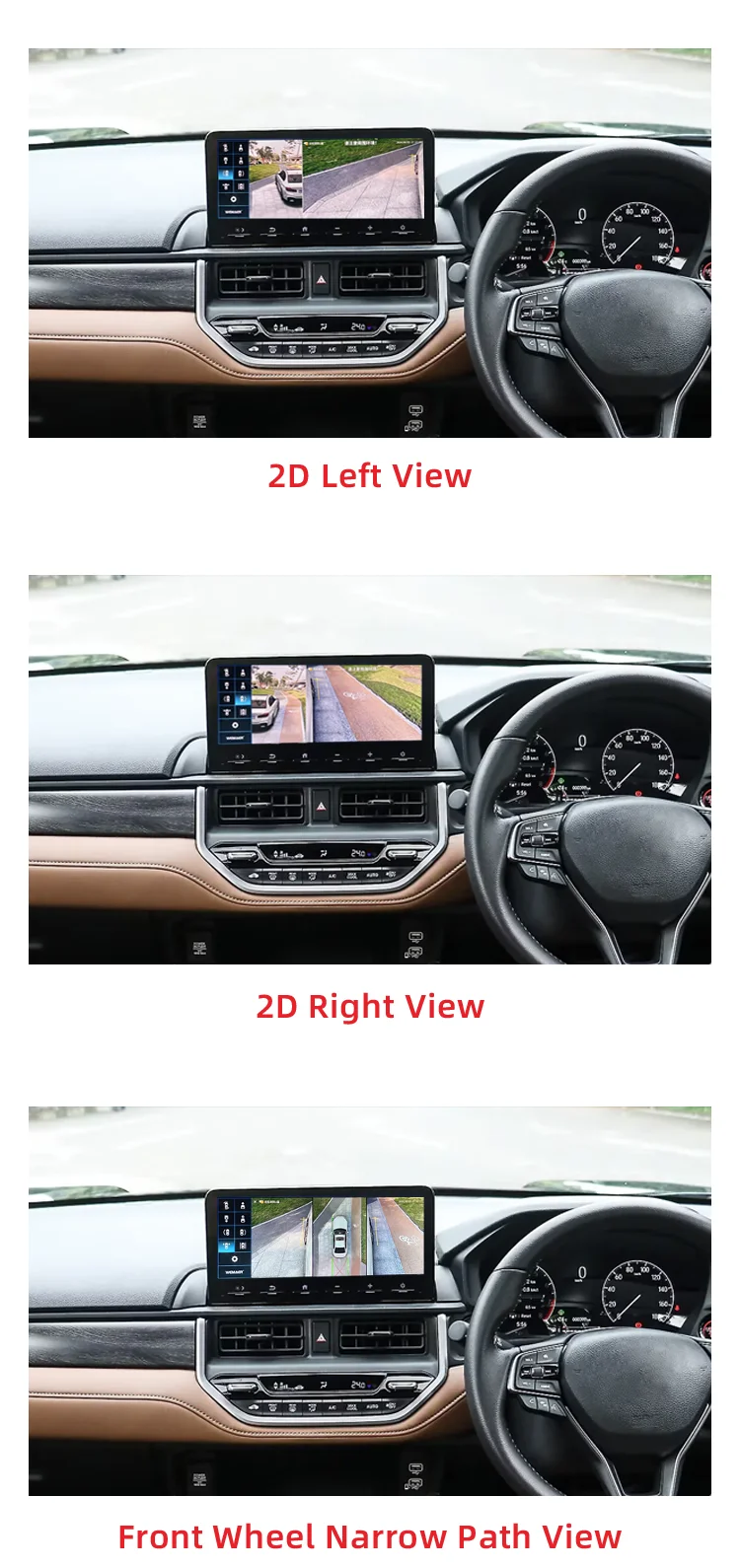 Wemaer Car 360 Degree Panoramic Camera Original Screen Bird View System Dynamic Trajectory Decoder for Honda Elevate details