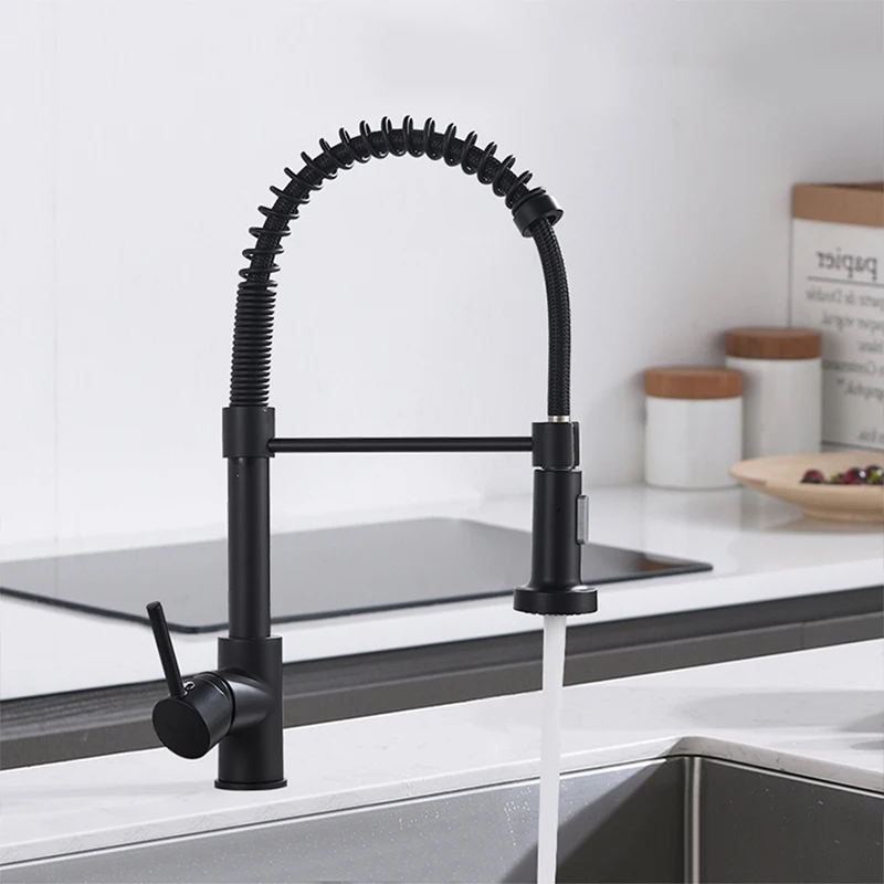 Sanipro Flexible Cold Hot Mixer Sink Tap Sus Stainless Steel Black