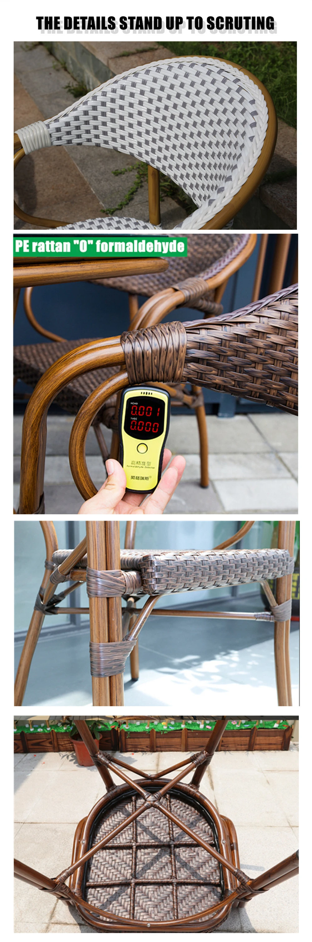 Comfortable outdoor furniture sofa European and American courtyard PE rattan aluminum outdoor chair