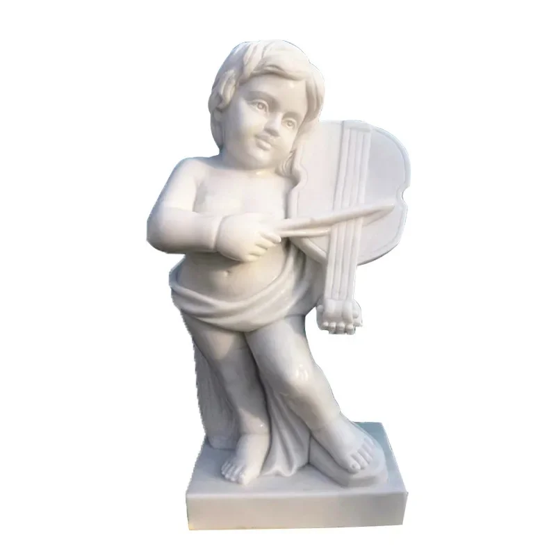 product cemetery angel statuestone carving figure western children sculpture customized angels statue marble-0