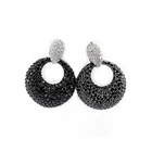 Black Cz Earrings Earrings Designer Earrings 2019 Black Cz Ear Ring Girl Big Drop Ice Out Statement Earrings