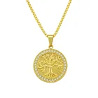 Life European And American Medallion Tree Of Life Jewelry Hip Hop Alloy Pendant Necklace