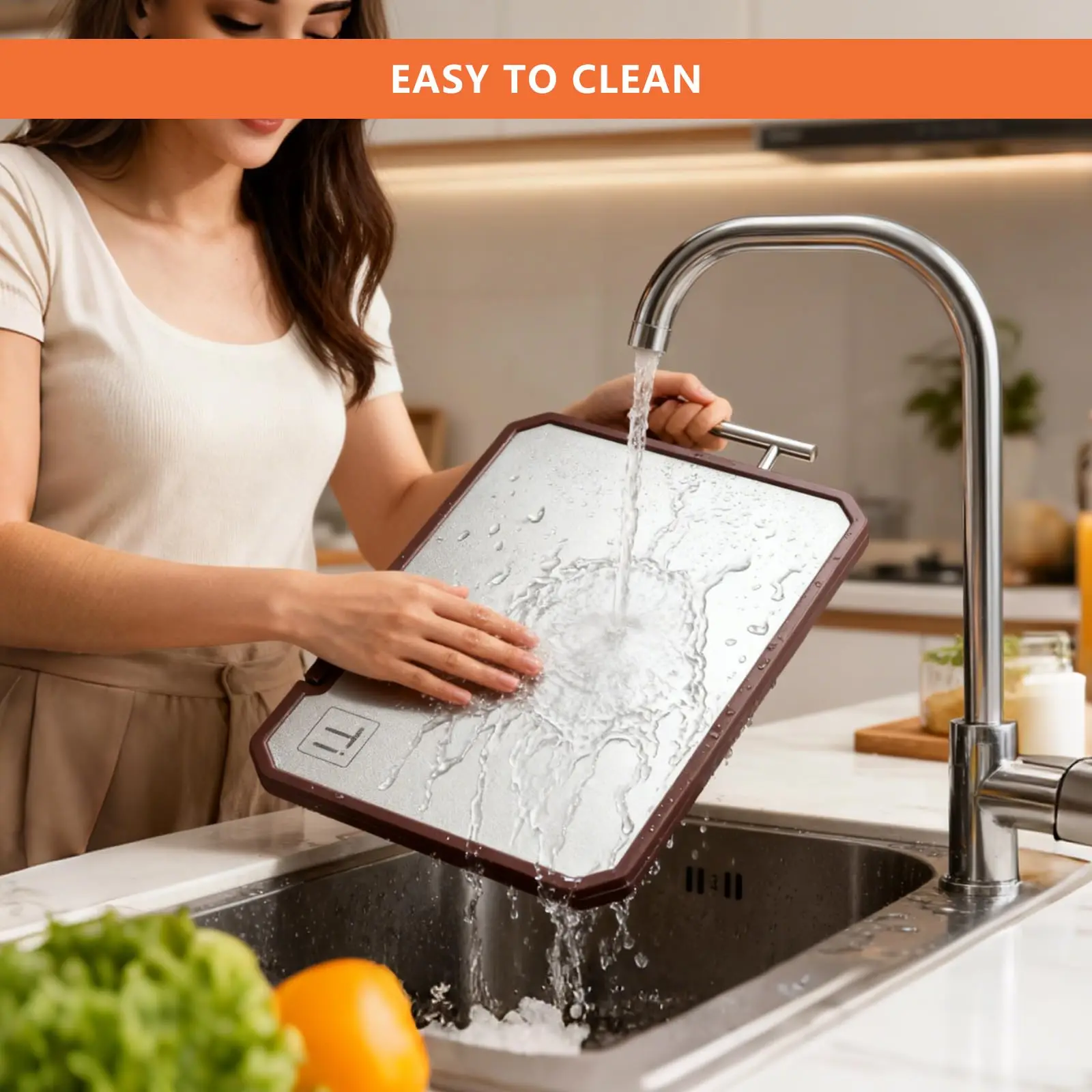 product custom wood cutting board with stand sharpener handle reversible grid pattern kitchen chopping block-10