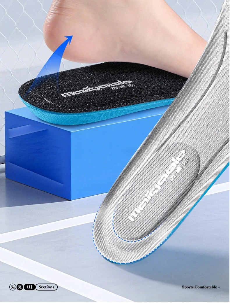 H974d30411e164c02a36b0f9f743f0978F Lightweight Comfort Sports Shoes Soft Soled Insoles Walking Running Shoe Inserts Sweat Shock Absorbing Odor Prevention Foot beds