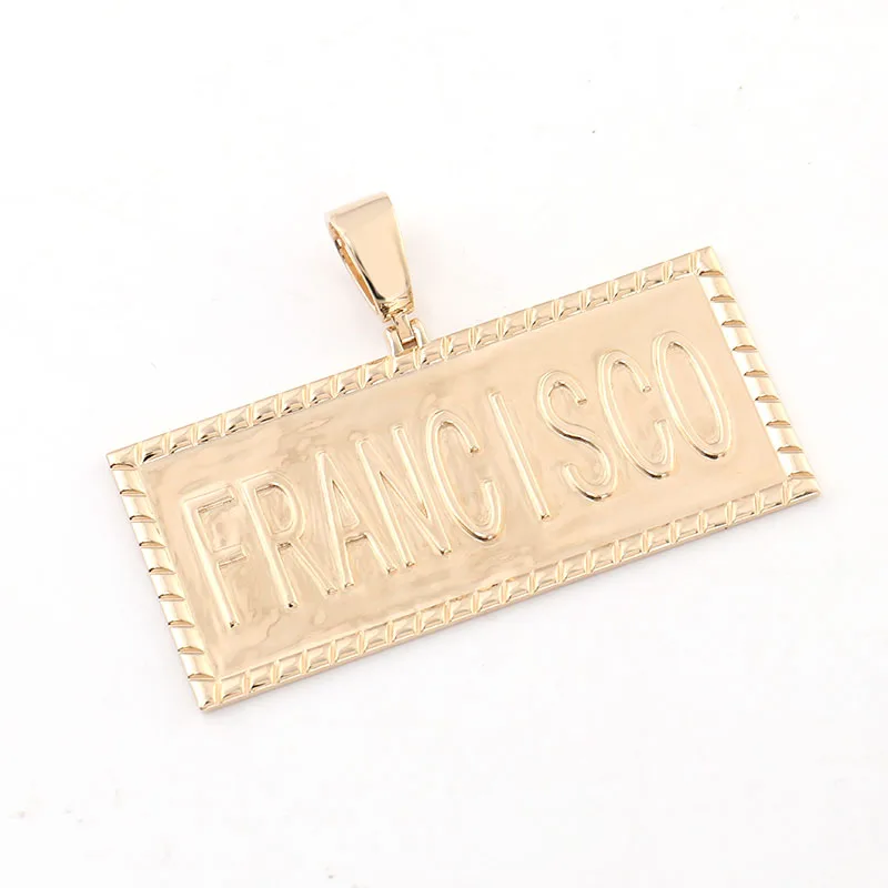 Gold Name Necklace Real Gold Nameplate 