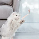 Toy Pet Toys PAKEWAY Contractible Cat Teaser Toy With 7pcs Teasing Head Pet Toy Cat Training Toys