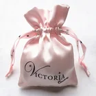 Silk Bags Authored ISO Environmental Silk Satin Bags Custom Logo Wedding Favor Drawstring Christmas Gifts