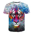 Print Clothes European And American Street Fashion 3D Digital Print Clothes Private Label T-shirts For Men