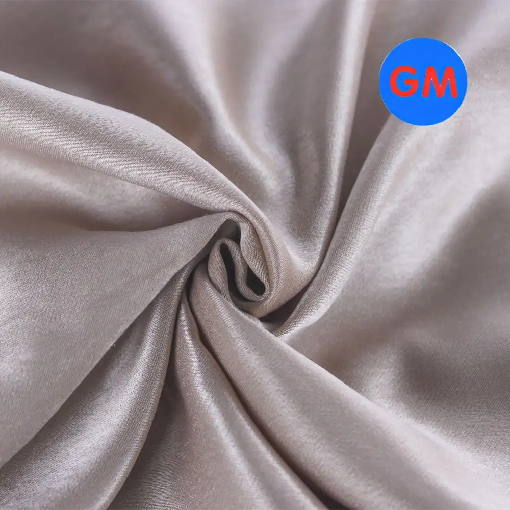 Wholesale In Pakistan Crystal Dull Face Matt Satin Fabric Stretch Poly Gold Spandex Bridal