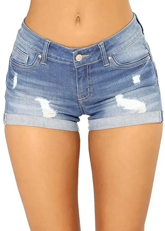 Women Denim Pants Wholesale Fashion Classical Denim Shorts Women Pull on Short Jeans