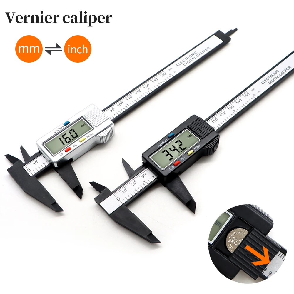 150mm 0-6\ Electronic Digital Vernier Caliper Tool Micrometer with LCD 