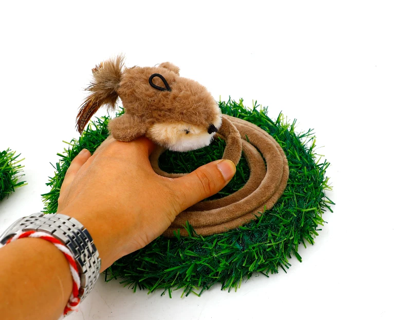 Sparrow Cat Teaser Wand Spring Wire Spiral Coil Cat Toy with Scratch Pad Interactive Self-Play Fun for Cats Dangling Bird Toy factory