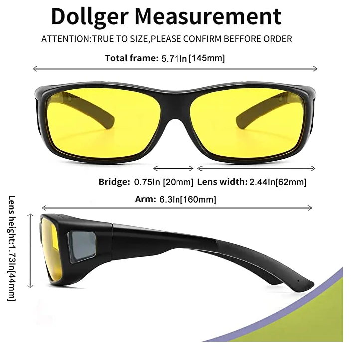 High Quality HD Vision Wrap Around Sunglasses Car Driving Glasses Spec Cermin Mata Anti Silau Malam