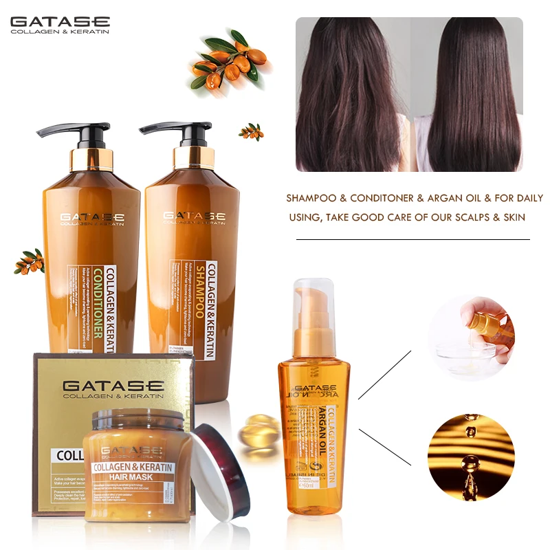 OEM/ODM hair care gift sets with 2 in 1 shampoo and conditioner hair treatment cream mas k and argan oil hair for skin care