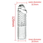 Sex Screw Thread Transparent Soft Expansion Male Sex Toy Crystal Condom Penis Sleeve Silicon Condom