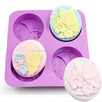 Customized Butterfly Flower Silicone Soap mold DIY soap making molds