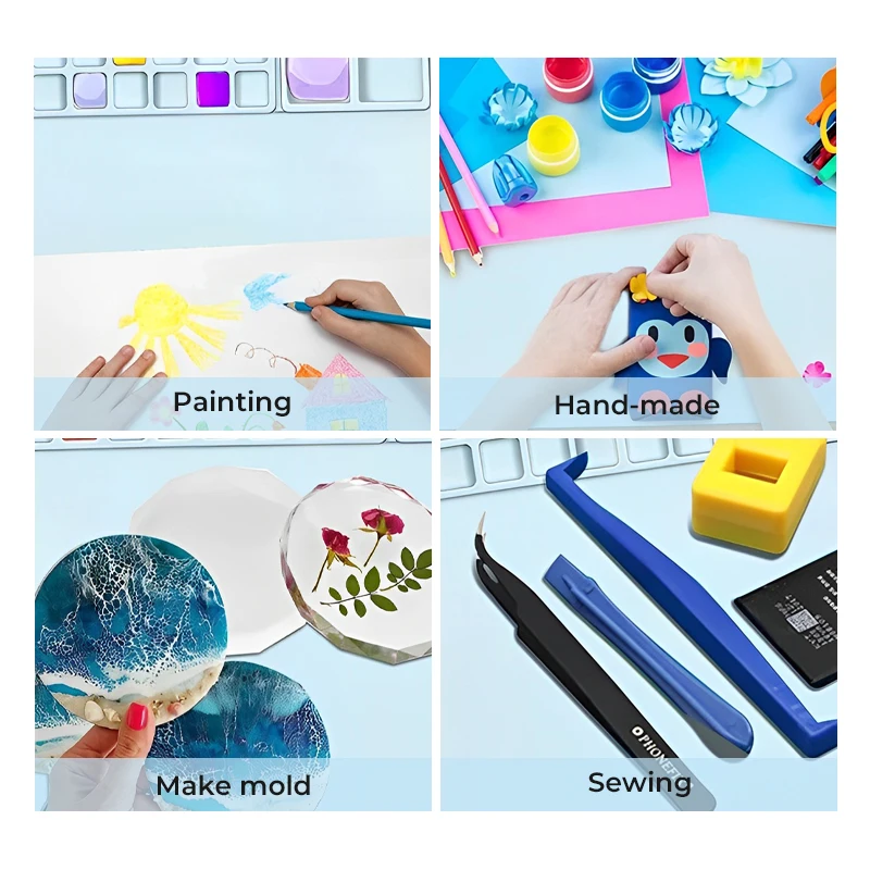 Non-Stick Silicone Craft Mat Paint, Silicone Painting Mat Kids, Silicone Craft Mat With Cup