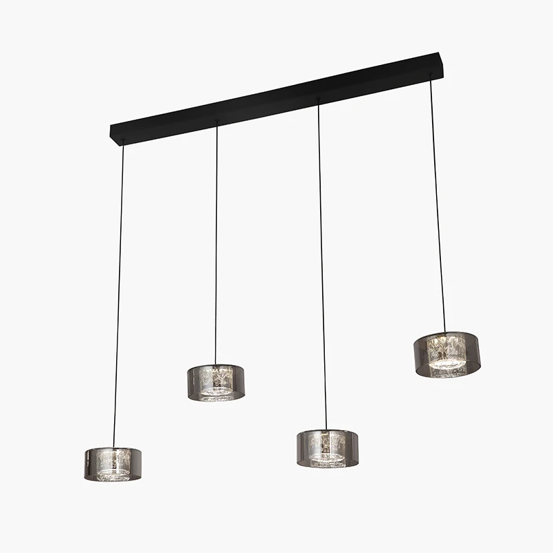Dining Room Chandeliers Models Modern Bar Island Lamp Luxury Glass Three-head Dinning Lights