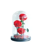 Roses Wholesale Valentines Gift Preserved Real Fresh Long Stem Roses In Glass Eternal Flowers