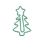 Clip Metal Clip XINSHENG Customized Stationery Green Christmas Tree Shape Paper Clip Metal Clip
