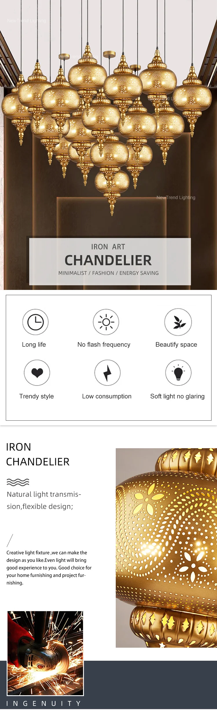 cpl 176 antique design indoor customization living room dining room metal iron decorative temple pendant light-0