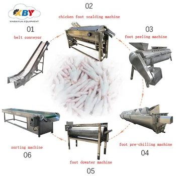 stainless steel of chicken feet abattoir processing for slaughtering equipment