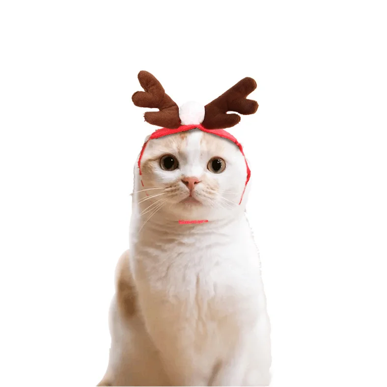 Christmas Pet Headdress Cloak Vest Fashionable Cotton Clothes for Cats Dogs Sustainable Small Animal Cloth Hangers