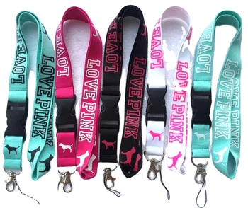 Wholesale 20 Pieces Vs Custom Brand Neck Strap Lanyards Keychain Lip Gloss Lanyard Multicolor At Stocks For Sale