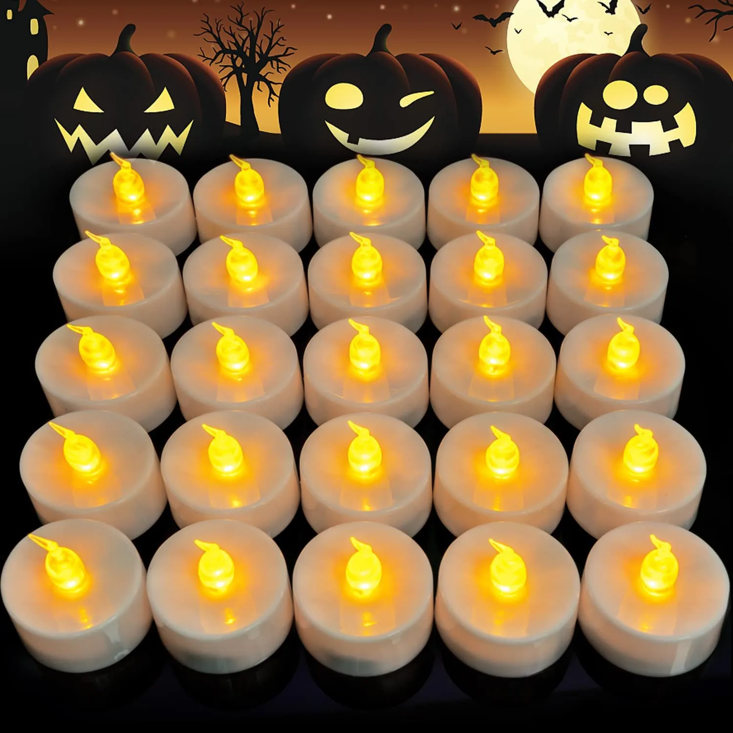 LED Tealight Candles,Flickering Bright Battery Candles Operated Candles Flameless Batteries Included